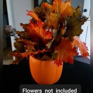 Vase. Flower vase. Orange Flowers not included.